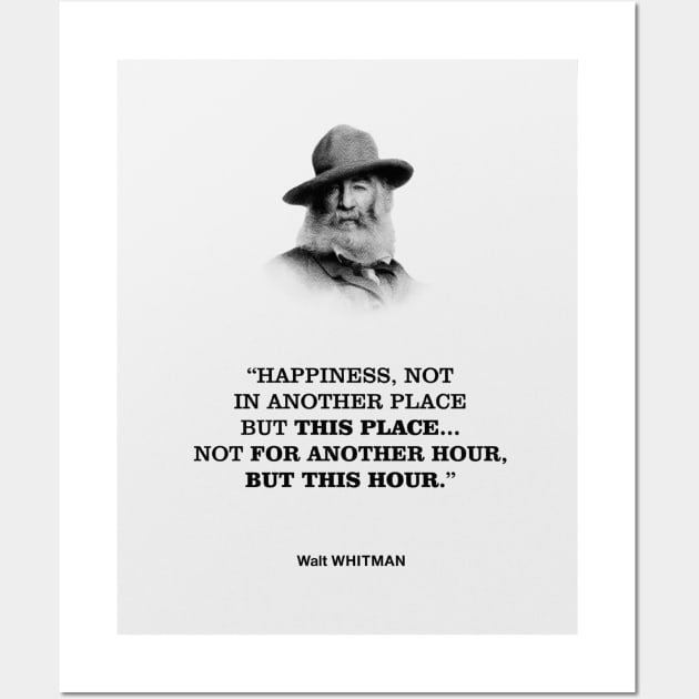 Walt Whitman Positive thinking Quote Wall Art by klsnewsom